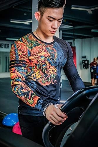 Men's 3D Printed Compression Long Sleeve T Shirts Top Tees