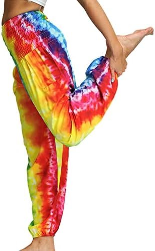 Men Women Thai Harem Trousers Boho Hippy Smock High Waist Yoga Loose Pants