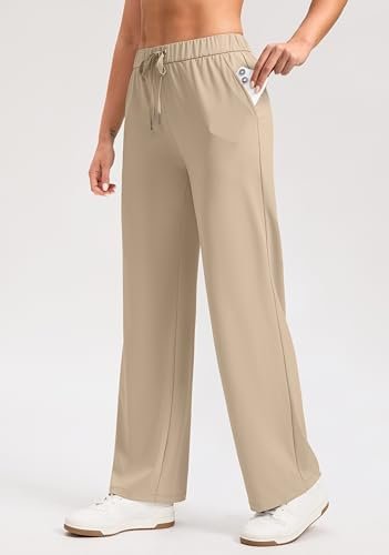 Wide Leg Yoga Pants for Women 28"/30" Lightweight Drawstring Sweatpants Women's Casual Lounge Pants with Pockets