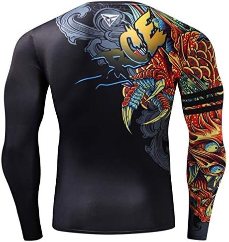 Men's 3D Printed Compression Long Sleeve T Shirts Top Tees