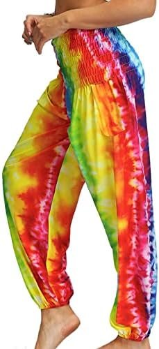 Men Women Thai Harem Trousers Boho Hippy Smock High Waist Yoga Loose Pants