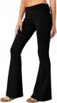 Womens Flare Leggings Yoga Pants Women Fold Over Bootcut Lounge Workout Pant