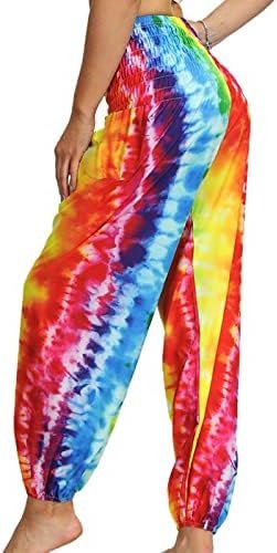 Men Women Thai Harem Trousers Boho Hippy Smock High Waist Yoga Loose Pants