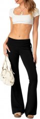 Womens Flare Leggings Yoga Pants Women Fold Over Bootcut Lounge Workout Pant
