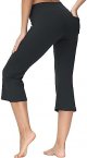 Plus Size Capris Pants for Women Yoga Flare High Waist Bootcut Stretch Casual Palazzo Leggings with Pockets