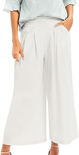 Wide Leg Pants for Women Palazzo Palazzo High Waisted Floral Lounge Boho Ruffle Hem Wide Leg Flowy Trousers with Pockets