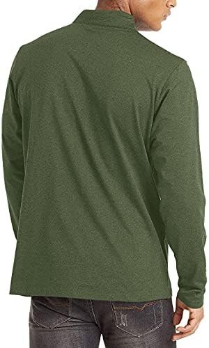 Men's Athletic Shirts Long Sleeve 1/4 Zip Lightweight Fleece Lined Running Active Pullover Workout Shirts Sweatshirt