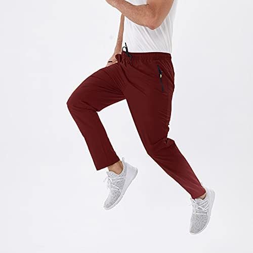 Men's Lightweight Pants with Zipper Pockets Quick Dry Workout Athletic Travel Pants