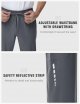 Men's Sweatpants Athletic Workout Gym Running Track Sweat Sport Exercise Pants Open Bottom Zipper Pockets Straight Leg