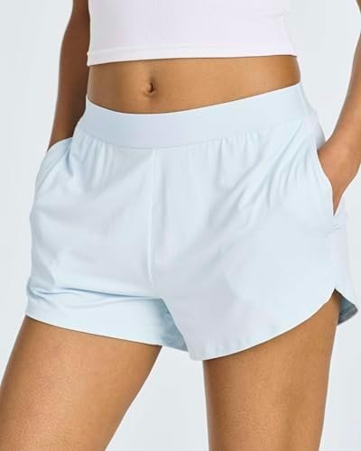 3 Pack Women's 3" Dry-Fit Dolphin Running Shorts with Pockets - Athletic Gym Workout Basketball Sports Shorts