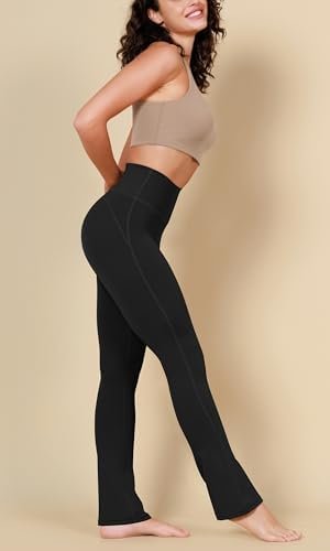 Cloud Feeling Straight Leg Pants with Back Pocket for Women, High Waist Casual Lounge Yoga Pants- 28" / 30" Inseam