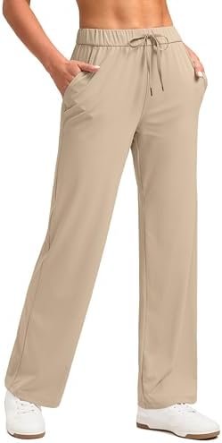Wide Leg Yoga Pants for Women 28"/30" Lightweight Drawstring Sweatpants Women's Casual Lounge Pants with Pockets