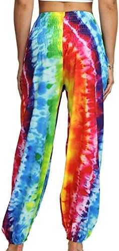 Men Women Thai Harem Trousers Boho Hippy Smock High Waist Yoga Loose Pants
