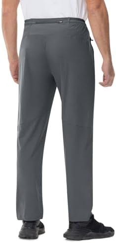 Men's Sweatpants Athletic Workout Gym Running Track Sweat Sport Exercise Pants Open Bottom Zipper Pockets Straight Leg